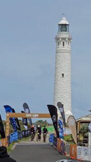 And that's a wrap for Stage 1 @capetocapemtb 2025. The last three @uicmm riders finishing together in solidarity. 
...
...
#CapeToCapeMTB #UICMM #GoodTimesRolling #JustAnotherDayInWA #MargaretRiver #MTBLife #MTBWesternAustralia